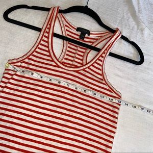 GUC Sz PXS J Crew racer back dress white & red/orange stripes